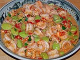 Spicy Southern-Style Stir-Fried Shrimp with Sadtaw Beans