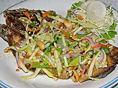 Fried fish at Fern Restaurant