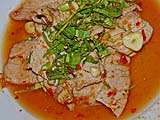 Steamed pork in hot and sour dressing, Fern restaurant, Mae Hong Son