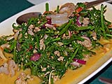 Ferns with shrimp and pork, Kai Mook restaurant, Mae Hong Son