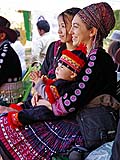 Posing with foreigners, Hmong New Year 2013 at Mae Sa Mai