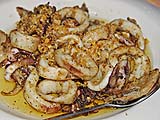 Garlic Pepper Squid, Lipe Resort dining room, Koh Lipe