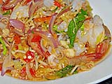 Salad of tender citrus-cured shrimp, Samila Sea Sport restaurant, Songkhla