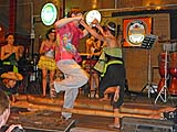 My second attempt at the bamboo dance, Vientiane Kitchen, Bangkok