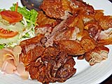 Smoky deep fried pork leg at Vientiane Kitchen, Bangkok