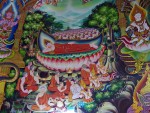 Oranate mural at Wat That Noi near Nakhon Si Thammarat (notice the Siamese cats)