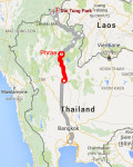 Map from Phitsanulok to Phrae