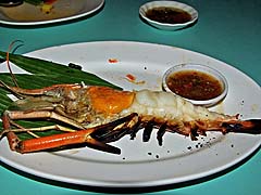 River prawns with red curry