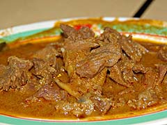 Panang curry beef, truck stop near Ayutthaya