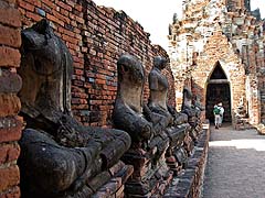 Decapitated Buddha images