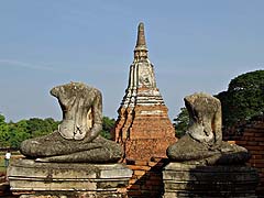 Decapitated Buddha images