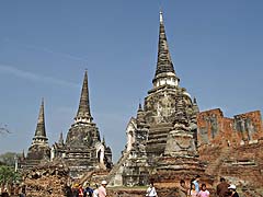 Three chedis at Wat Phra Si Sanphet