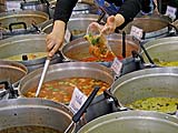 Ready to eat entrees at Aw Taw Kaw market
