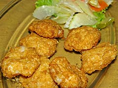 Shrimp cake, rice shop lunch, Bangkok