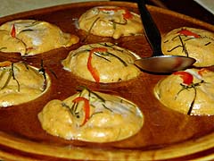 Fish mousse flavored with red curry, Thon Krueng, Bangkok