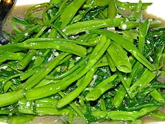 Stir-fried morning glories, Thon Krueng, Bangkok