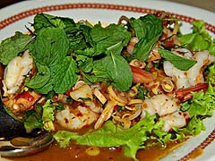 Prawn salad, Thon Krueng, Bangkok