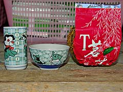 Tea tasting booth in Ban Rak Thai