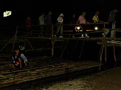 Creaky bridge at Tham Lot