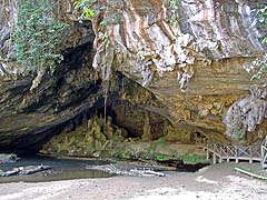 Entrance to cave at Tham Lot