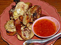 BBQ chicken near Tham Lot