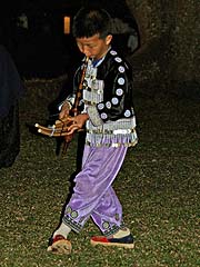 Playing Hmong pipes, Mae Sa Valley Resort