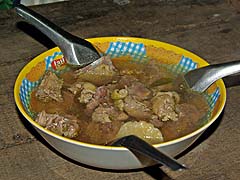 Rich chicken soup at Ying's house, Mae Sa Mai