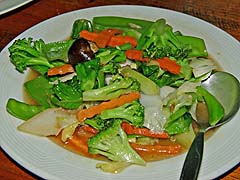 Mixed veggies, Mae Sa Valley Resort