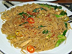 Breakfast noodles at the Mae Sa Valley Resort