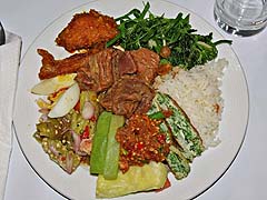 Buffet dinner selections, Mae Sa Valley Resort