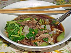 Duck noodle soup breakfast, Sukhothai