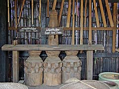 Traditional agricultural implements at Sathorn Museum