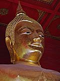 Bronze Buddha Detail at Wat Mongkhol Bophit, Ahutthaya