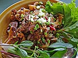 Larb made with cuttlefish, Yok Yor Marina, Bangkok