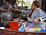 Vendor Making Boat Noodles at Damoen Saduak Floating Market