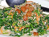 Salad of wilted greens