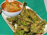 Tempura-style greens