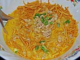 Chiang Mai style curry noodles (Khao Soi), Lampang lunch