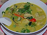 Green curry chicken, Fern restaurant, Mae Hong Son
