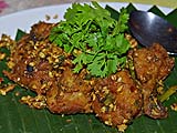 Garlic pepper chicken, Fern restaurant, Mae Hong Son