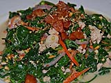 Ivy gourd leaf salad at Fern Restaurant, Mae Hong Son