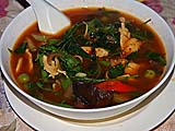 Soupy chicken curry at Fern Restaurant, Mae Hong Son