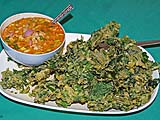 Crispy fried dtam leung with sauce on the side, Kai Mook restaurant, Mae Hong Son