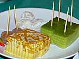 Custard with pumpkin and agar jelly treat, Kai Mook restaurant, Mae Hong Son