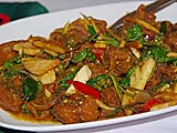 Curry fish with coconut shoots, Kai Mook restaurant, Mae Hong Son