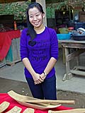 Border stop bowl vendor, Mae Pai river, Mae Hong Son