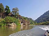 View of wake and river bank, Mae Pai river, Mae Hong Son
