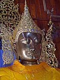 Buddha facial features, Wat Hua Wiang, Mae Hong Son