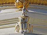 Chedi detail of fictitious beast, Wat Hua Wiang, Mae Hong Son