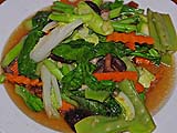 Mixed vegetables with Thai oyster sauce, Mae Sa Valley Resort